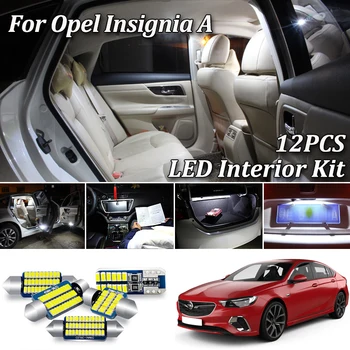 12Pcs Biela bez Chýb pre Vauxhall Opel Insignia Sedan A Nehnuteľností Hatchback Sports G09 Interiérové LED Svetla Kit ( 2008-2017) + Nástroj