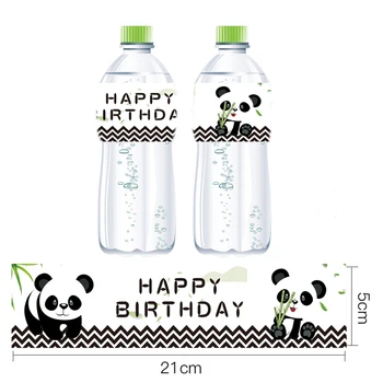 Omilut 12pcs Panda Party Minerálne Vody Fľašu Štítok Panda Baby Sprcha Chlapec/Dievča Narodeninovej Party Dodávky Fľaša Nálepky Dekor