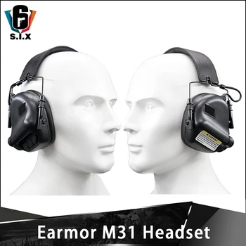 OPSMAN Earmor Taktické Ucho Hrdlo Ochrana Sluchu M31 Headset Airsoft Športu Earmuff Aktívne Slúchadlá Pre Streľbu