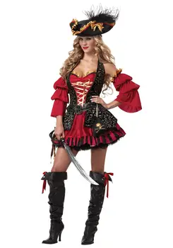 Halloween Sexy Piráti z Karibiku Kostým Ženy Pirátske Oblečenie, Karneval Rodinných Cosplay Party Fantasia Maškarný