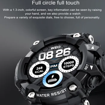 2020 Mužov Kamufláž vojenské štýl smart hodinky Dotykového Displeja Vodotesný IP68 Smartwatch Fitness Sledovanie Tepovej frekvencie