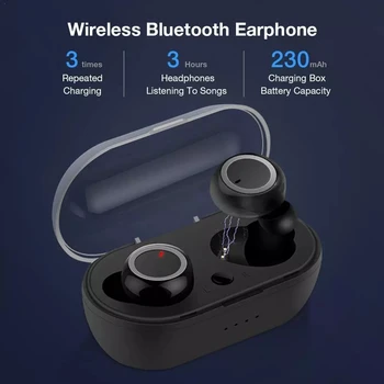 TWS Bezdrôtové Slúchadlá Bluetooth Slúchadlo 9D Basy Stereo Vodotesné Slúchadlá Handsfree Headset Slúchadlá S Mikrofónom Plnenie Prípade