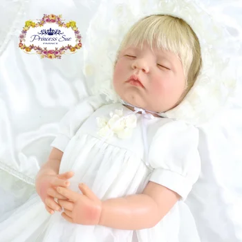 Princezná sue hot 55 cm full silikónové simulácia spanie dieťa dievča najlepšie deti pred spaním hračky a darčeky silikónové reborn bábiky baby