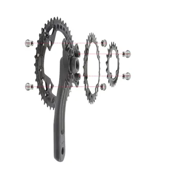 Požičovňa krivky reťazca leaf 104 BCD MTB časti Bicykli krivky Hliníkovej zliatiny s podlahou Krivky 170 32 34 36 38 T reťazca krúžok kľukou