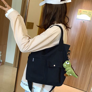 Beibaobao Jedného pleca prenosné plátno taška veľká kapacita žena taška nové 2020 študent messenger taška ženy CC2377