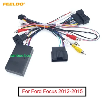 FEELDO Car Audio 16PIN Android Napájací kábel Kábel Adaptéra S Canbus Box Pre Ford Focus 12-15 Audio Power Elektroinštalácie Postroj