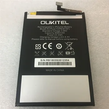 Mobilný telefón batéria reálne OUKITEL K3 PLUS batérie 6080mAh Dlhý pohotovostný čas na Vysokých capacit OUKITEL Mobilné Príslušenstvo