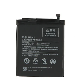 Pôvodné 4100mAh BN41 Mobilný Telefón Náhradné Batérie Bateria Pre Xiao Redmi Poznámka 4 MTK Heliograf X20 \ Redmi Poznámka 4X Pro 4G+64 G