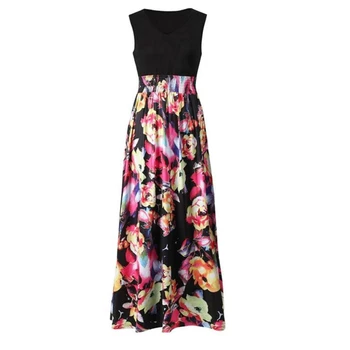 CHAMSGEND ženy letné šaty 2018 sundress Pláž Dlhá Koktail Party Kvetinové Šaty Bežné Drop shipping produkt O0705#30