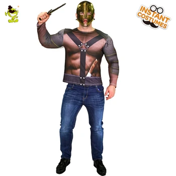 Dospelých Mužov 3D Digitálna Tlač T-Shirt Gladiator Roman Dlhý Rukáv T-shirt Efektné Šaty Na spoločenské Role Play Gladiator Kostýmy