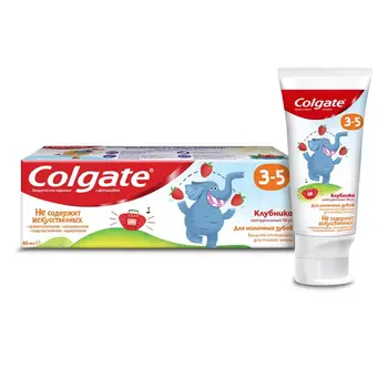 Colgate 3-5 Jahoda Detská zubná pasta s fluór, 60 ml