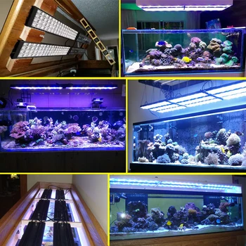 PopBloom Led Marine Aquarium Svetlo celé Spektrum Reef Aquarium Led Osvetlenie pre 120 cm/48