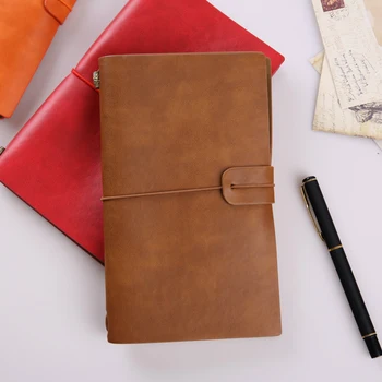 Retro Vintage cestovný Denník Vestník Sketchbook Plánovač PU Kožené Business Paper Notebook Darček Písacie potreby Dodanie