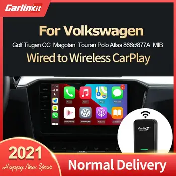 Carlinkit 2021 Nové 2.0 Bezdrôtové Carplay Adaptér Pre VW 2016-2020 Pôvodného Auta s Bezdrôtové CarPlay Aktivátor Apple Plug & Play