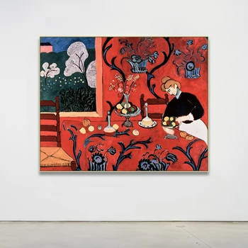Henri Matisse Červená Klasického Štýlu zátišia Plátno Tlačiť Maľovanie Plagátu Umenie Stene Obraz pre Domáce Výzdoba Steny Výzdoba картины