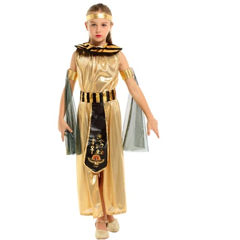 Staroveký Egypt Egyptský Faraón Kleopatra Princ Kostým Princezná pre Deti Halloween Kostýmy Chlapec Dievča Deti Cosplay Oblečenie