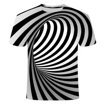 Été trois rozmery 3D vír T-shirt hommes femmes režime 3D T-shirt à manches courtes Harajuku Hip Hop mignon T-shirt