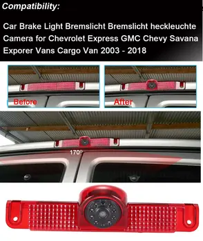 Bremslicht auto kamera Pre Chevrolet Express/GMC Savana Van Zozadu auta, Parkovacie Kamery Späť Do Zadnej strane nepremokavé nočné videnie
