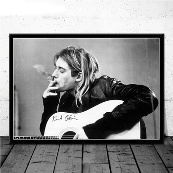 Kurt Cobain Rocková Hudobná skupina, Spevák, Plagáty a Vytlačí Plátne, Obrazy na Stenu Umenie Fotografie pre Obývacia Izba Dekor (Bez Rámu)