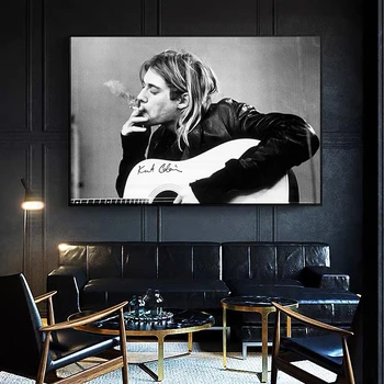 Kurt Cobain Rocková Hudobná skupina, Spevák, Plagáty a Vytlačí Plátne, Obrazy na Stenu Umenie Fotografie pre Obývacia Izba Dekor (Bez Rámu)