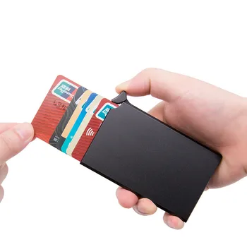 ZOVYVOL RFID Proti krádeži Kreditnej Karty Držiteľ Tenké ID Karty Prípade Unisex Automaticky Pevné Kovové Bankové Karty Peňaženky Business Mini