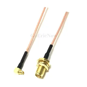 10PCS RF 50ohm WIFI Predlžovací Kábel SMA Female na Pravý Uhol MMCX Muž Pigtail RG316 Konektor Kábla (0,1 m-0,5 m)
