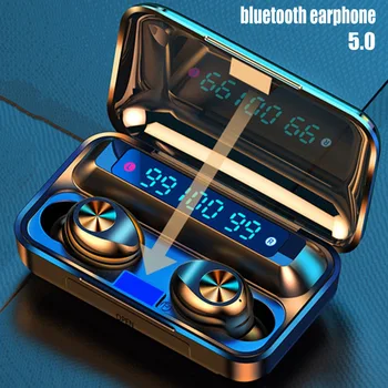 F9 Bluetooth 5.0 Slúchadlá Športové Bezdrôtové Slúchadlá Nepremokavé Bluetooth Headset TWS Bezdrôtové Slúchadlá do uší Potlačením Hluku Slúchadlá