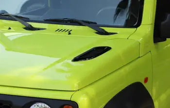 Predná Kapota Air Vent Blatník Dekorácie Zásuvky Kryt Nálepky Obtlačok na Suzuki JIMNY 2019 2020 Čierna/Strieborná Auto Vonkajšie Príslušenstvo