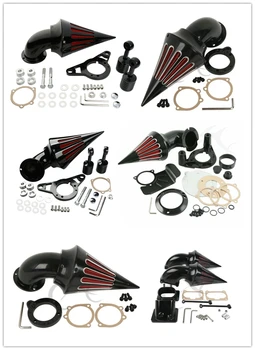 Motocykel Spike Vzduchu Čistič Príjem Filter, sada Pre Suzuki Harley Softail, Touring Dyna Sportster CV Karburátoru čierna