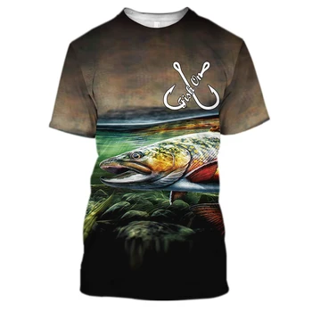 2020 letné Módy Mužov tričko Kapra, rybárčenie / Lov jeleňa a Bear 3D Tlačených tričká Unisex Harajuku tričko Bežné tee topy