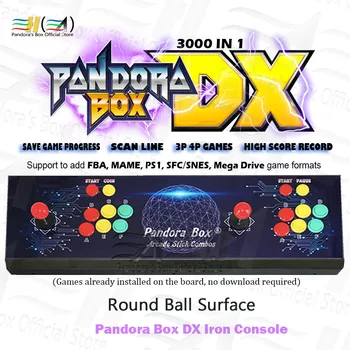 Pandora Poľa DX 3000 v 1 arkádovej hry iron retro konzoly herné joystick radič podporu FBA MAME PS1 hry 3D, Mortal Kombat