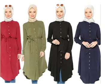 Abaya Tureckej Moslimskej Ženy Oblečenie Tričko Turecko-Islamské Oblečenie S Dlhým Rukávom Košele, Blúzky, Dlhé Topy Ženy Ropa Turca Mujer Top