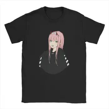 Anime T-Shirt MIMO Miláčik V Franxx Nula Dvoch Mužov T Shirt O-krku Krátky Rukáv Šaty Nový Príchod Plus Veľkosť Bavlna Tees