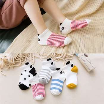 5 pár 1 do 12 Rokov Bavlna detské Ponožky Stereo Zvieratá Lete Tenký Detský Oka Ponožky Roztomilé Dievčatá Chlapci bavlnené Ponožky