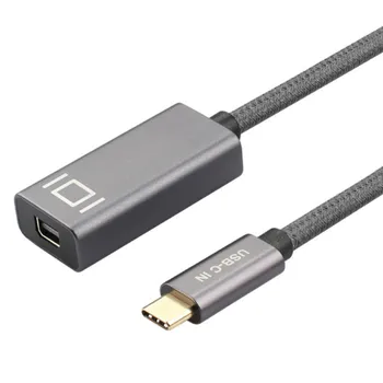 USB 3.1 Typ-C na Mini DisplayPort Displej USB-C na Mini DP Adaptér Podpora 4K 60Hz pre LED Cinema Display, Mini DP Monitor