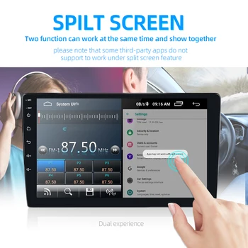 1 din 9/10 palcový autorádia Android 8 Univerzálny GPS Navigácia, Bluetooth Split Screen Wifi Car Audio Stereo FM USB Auto Multimediálne