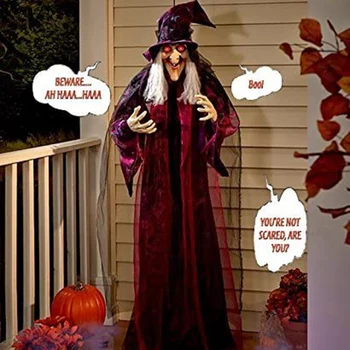 N Hovoriť Halloween Čarodejnice Strašidelný Dom Prop Dekor Zvuk, Ovládanie Hračka Ghost Festival Bar Horor Elektrické Závesné Svetelné