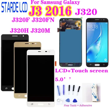 Amoled LCD SM-J320FN/F/M/H/DS pre Samsung J3 2016 J320 J3 J300 LCD Displej Dotykový Displej J320F J320FN J320H J320M J3 LCD