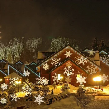 Solárne Rotujúce Snowflake Premietacie Svetlá LED Padajúci Sneh Krajiny Laserový Projektor Na Vianoce Nový Rok Svadbu, Výzdoba Lampa