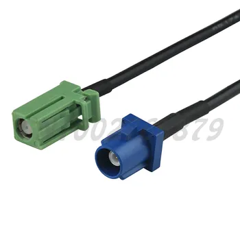 Fakra C Male konektorom Pre AVIC Zelená Žena Pigtail Kábel RG174 20 cm Pre GPS Anténu