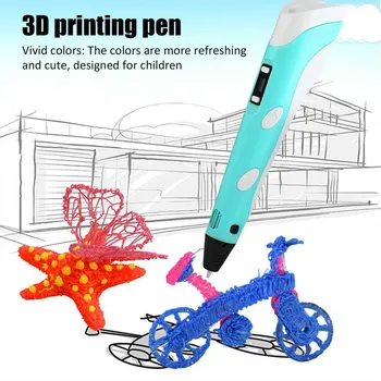 3D Tlač Pero 12V 3D Pero Ceruzka 3D Kreslenie Perom Stift CHKO Vlákna Pre Dieťa Dieťa Vzdelávania Záľuby Kreslenie Hračky Narodeninám