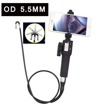 2 spôsob, ako Vyjadrenie Rotácie Endoskopu Rozsahu Fotoaparátu 5,5 mm Priemyselné Video Borescope Inšpekcie Kamera pre Android Smartphone ios