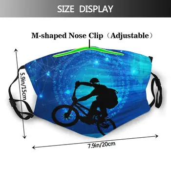 BMX Cyklista Maska na Ústa, Tvár Masku Proti Prachu Maska s Vymeniteľný Filter