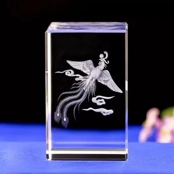 Crystal zvierat remeselné phoenix sväté zviera crystal vnútri vyrezané 3D kreatívne darčeky pre frendship