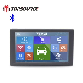 TOPSOURCE 9 Palcový Veľký Displej Auto Truck GPS Navigácie 256 8GB Bluetooth AVIN Hands-free AV-IN FM Free Mapy