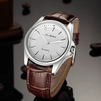 2019 CUENA hodinky top luxusné značky, pánske hodinky, Kožený pásik, Analóg Kremeň Móde Náramkové Hodinky relogio masculino