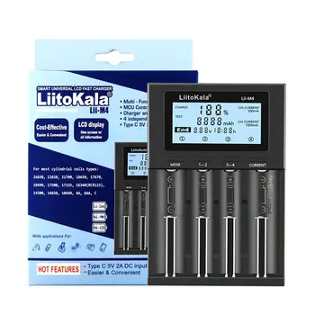 LiitoKala Lii-M4 18650/26660 5V Typec Smart Univerzálna Nabíjačka Batérií Zistiteľné Kapacita Batérie Nabíjačky S Obrazovke T