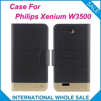 2016 Super! Pre Philips Xenium W3500 Prípade, 5 Farby Pôvodné Priame kvalitné Luxusné Ultra-tenké Kožené puzdro pre Philips W3500