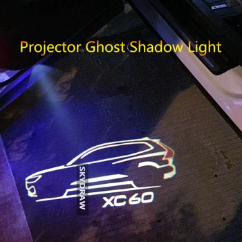 1 Pár Pre VOLVO XC60 (2008-2020) Auto LED Dvere Vitajte Svetlo Projektora Ghost Tieň, Svetlo Výstražné Svetlo