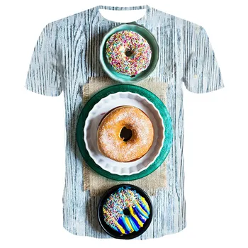 Vysoko Kvalitné Tričko Muži Ženy Horúce 3d Tlač Legrační Farebné Donuts-Krátke rukávy Tričko detské Oblečenie Tričko Top Čaj